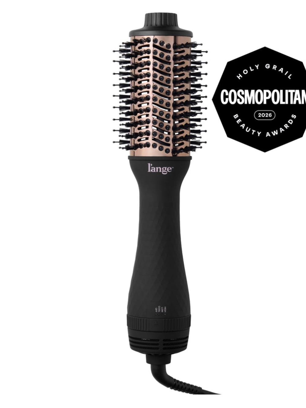 Lange Hot Air Styling Brush in Black and Rose Gold - Picture 1 of 3